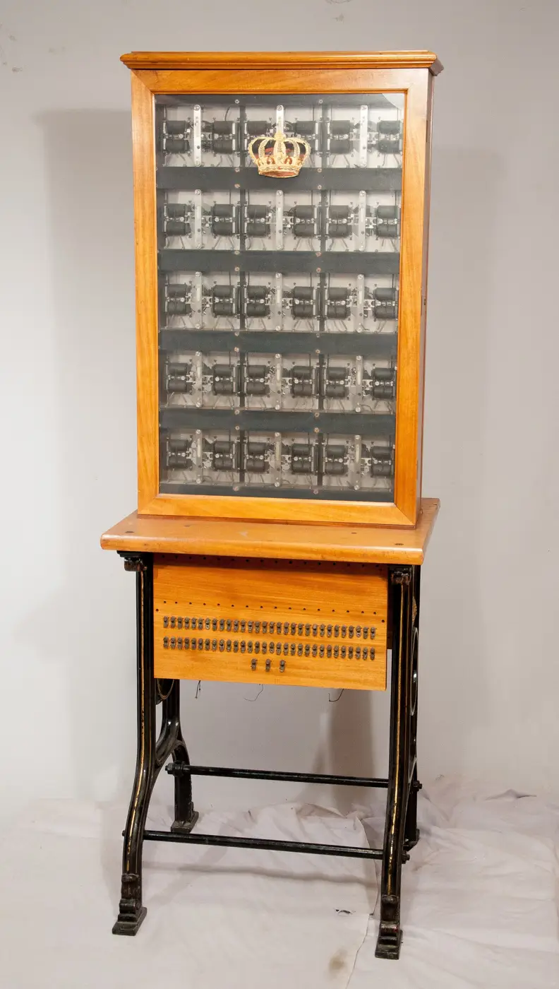 A Paris telephone switchboard cabinet from 1900